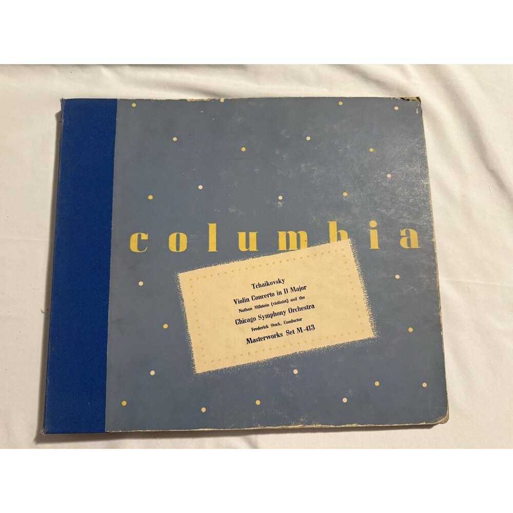 Columbia Masterworks M-413 Tchaikovsky Violin Concerto Nathan Milstein 78RPM Set
